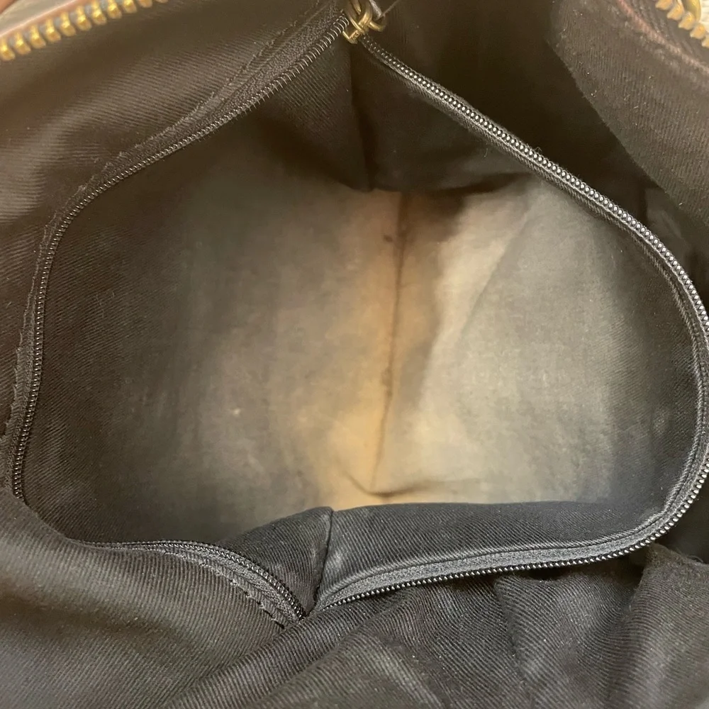 Fossil Black Leather Tote‎ with Key Charm